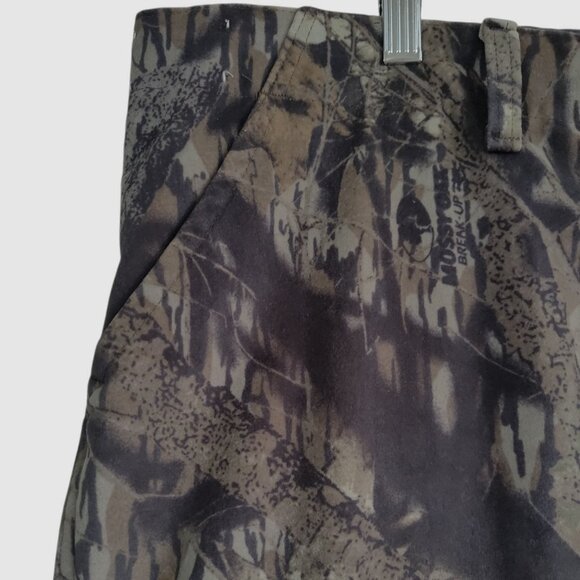Cabelas Mossy Oak Breakup Hunting Camo Camoflauge Cargo Pants 38R Made in USA - Picture 5 of 11